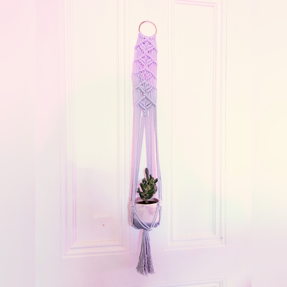 Lavender macrame plant hanger (planter not included)